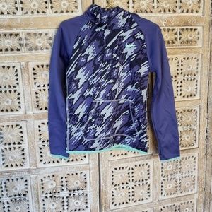 Girls Nike hoodie with thumb holes Purple And Teal